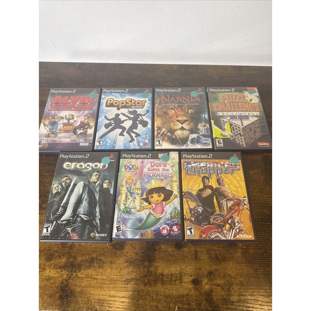 Sony PlayStation 2 PS2 Game Bundle Lot 7 Games CIB Tested Dora Narnia Eragon